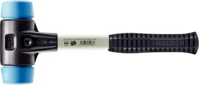 Produktbild von HALDER SIMPLEX TPE Weichhammer mit verstärktem Tempergussgehäuse und Glasfaserstiel - D=80 mm - 3701.080