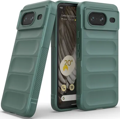Produktbild von Handyhülle für Google Pixel 8 Weich TPU Silikon Stossfest Anti-rutsch Hülle Grün