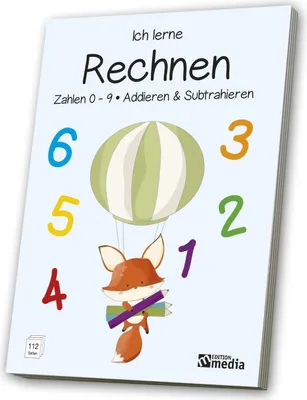 Produktbild von Schreib- und Rechenheft: Zahlen 0-9 mit Addieren & Subtrahieren