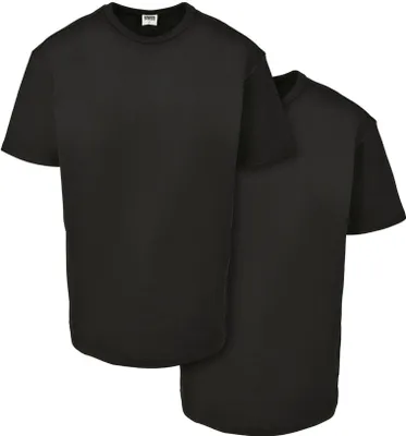Obrázok produktu pre Urban Classics TB3085A | Organic Basic Tee 2-Pack Herren T-Shirt - Farbe: black+black - Größe: L