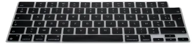Produktbild von kwmobile Silikon Tastaturschutz AZERTY (Frankreich, Belgien) kompatibel mit Apple MacBook Air 15 M5 2026 A3448 - in Schwarz
