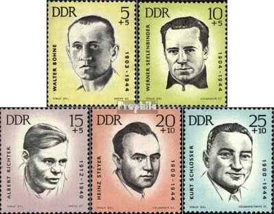 Produktbild von Briefmarken DDR 1963 Mi 958-962 (kompl.Ausgabe) postfrisch Erhaltung Nationaler Gedenkstätten