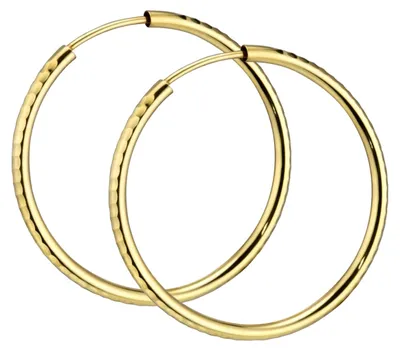 Zdjęcie produktu dla MATERIA, kolczyki-wiszące damskie, złoto próby 585, średnica 30 mm, zdobione diamentami, elastyczne, z pudełkiem prezentowym. Wyprodukowano w Niemczech. #GO-5