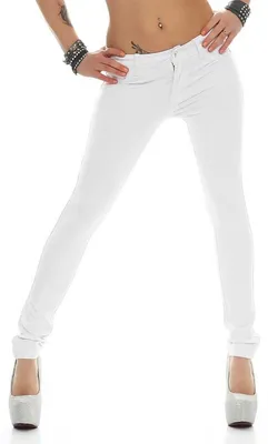 Produktbild von Damen Jeggings Hüfthose Weiß XL/42