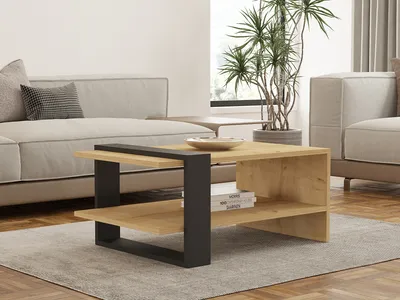 Produktbild von Skye Decor, Yonca, Couchtisch, Anthrazit, 100 % MELAMINBESCHICHTETE SPANPLATTEN, 80 x 50 x 35 cm