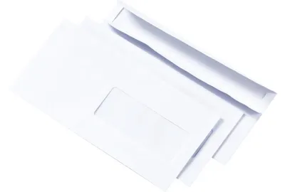 Obrázek produktu pro Obálka DL, 110x220 mm, samolepicí, okénko vpravo, bílá, 1 000 ks