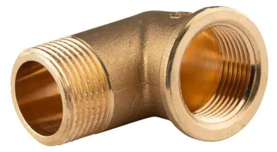 Produktbild von Messing Gewinde-Fitting 90° Winkel 3/4'IG - 3/4'AG (DN 20) - schwere Ausführung