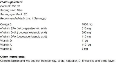 Image de GymBeam - Premium Omega 3 250 ml agrumes