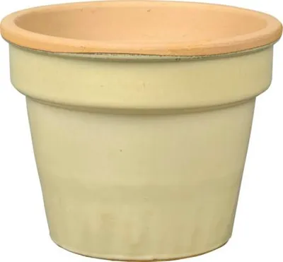 Obrázek produktu pro Květináč Lafiora glazovaná keramika Ø 34 x 26,5 cm vanilka