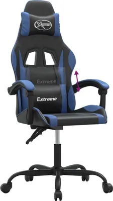 Productafbeelding van vidaXL Gamingstoel, zwart en blauw, kunstleer