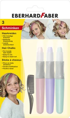 Produktbild von EBERHARD FABER Haarkreide-Set Pearl 3er Blisterkarte