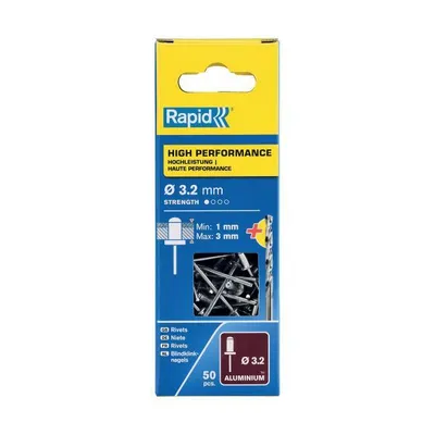 Produktbild von Rapid 5001528, Blindniete, Aluminium, Stahl, Aluminium, RP10, RP40 Multi, RP60 Multi, RP100 Multi, RP150 Multi, 3,2 mm, 3,2 mm