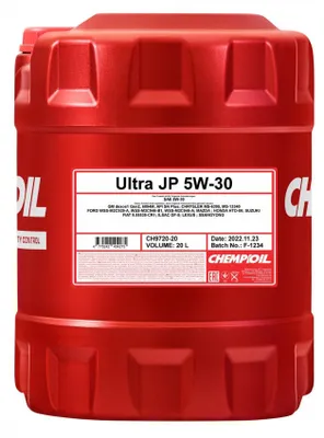 Produktbild von CHEMPIOIL Ultra JP für 5W-30 20 Liter Motoröl Motorenöl Synthetisch DEXOS 1 GEN 2 HTO-06 MS-6395 MS-13340 WSS-M2C929-A WSS-M2C946-A WSS-M2C946-B1 Öl