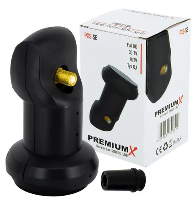 Produktbild von PremiumX Single LNB PXS-SE Black Edition SAT TV DVB-S2 HD 4K 8K