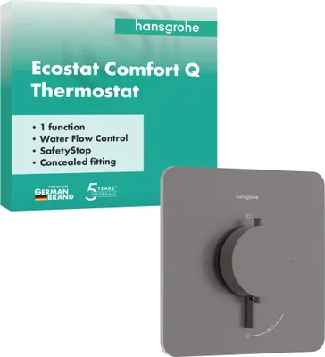 Productafbeelding van Hansgrohe Thermostaat UP Ecostat Comfort Q, complete set voor 1 verbruiker, 1 stuk.
