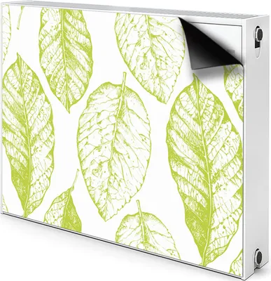 Produktbild von Magnet Heizkörperverkleidung Heizkörper-Abdeckung Heizung Heizkörper 90x60 cm  - Grüne Blätter