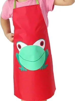Produktbild von Küchenschürze - Frosch - rot - waschbar - Küchenschürze für Kinder
