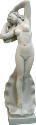 Produktbild von Frau in Muschel aus Steinguss perfekt für den Garten die Terrasse oder den Vorgarten ist Frostfest Witterungsbeständig und Neu 107cm H, PO-4