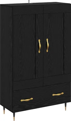 Image de Haut Armoire Chêne noir 69,5 x 31 x 115 cm Bois d'ingénierie