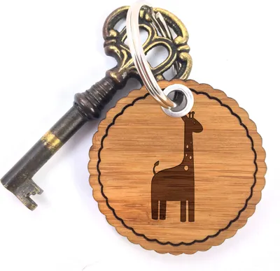 Produktbild von Mr. & Mrs. Panda Anhänger Giraffe - Geschenk, Schlüsselanhänger, Giraffen, Savanne, Afrika, Holz, Zoo, Taschenbaumler, Taschenanhänger