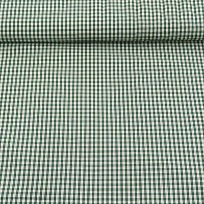 Produktbild von Vorhangstoff Meterware Dekostoff kariert grün weiß Stoffbreite 160cm