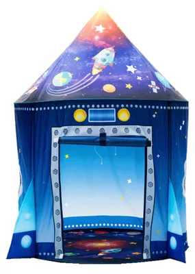 Image de Tente pour enfants, design fusée, pour intérieur
