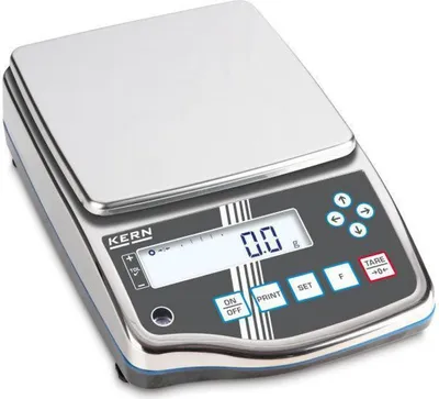 Produktbild von KERN & SOHN Präzisionswaage, 3,2 kg, Edelstahl, Edelstahl, 190 mm, 190 mm, 3 kg