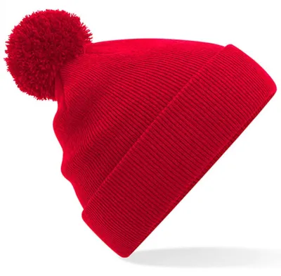 Produktbild von Beechfield B426B | Junior Original Pom Pom Beanie - Kindermütze - Farbe: Classic Red - Größe: One Size