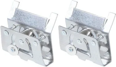 Produktbild von 2 Stück metallene 38 mm Blindenkatrollen mit Sicherungsklauen und festem Seil