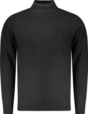 Zdjęcie produktu dla Elegancki golf dla mężczyzn w kolorze czarnym z haftem