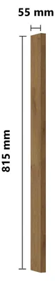 Produktbild von Unterschrank Passleiste Eiche Lancelot Küche VIGO Küchenzeile Küchenblock Einbauküche - Breite 5,50 cm x Höhe 81,50 cm x Tiefe 1,60 cm.