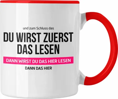 Produktbild von Trendation - Lustige Tasse mit Gag Plottwist Geschenkidee (Rot)
