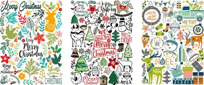 Produktbild von Rub On Transferfolie "X-Mas", 3 Blatt