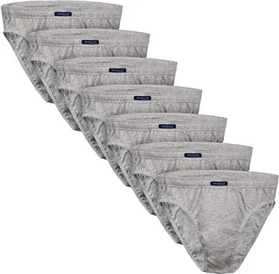 Produktbild von BRUBAKER 7er Pack Herren Slips 100% Baumwolle - Gr. XL grau