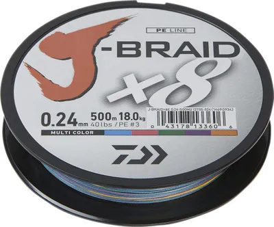 Zdjęcie produktu dla Wielokolorowa plecionka Daiwa J-Braid X8 0,18 mm - 300 m