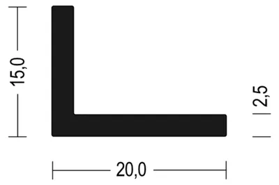 Produktbild von WKP16 Vollgummi EPDM Winkelprofil L - Profil 15x20x2,5 mm L-förmiges Gummiprofil