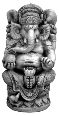 Produktbild von Ganesha Figur in Grau, Steinfigur, H. 60 cm, 57 kg, frostsicher für den Außenbereich