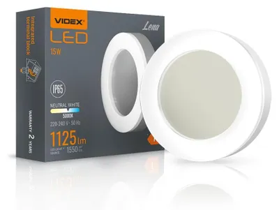 Obrázek produktu pro Venkovní lampa LED Plafon 15W 1600lm 5000K studená bílá Videx
