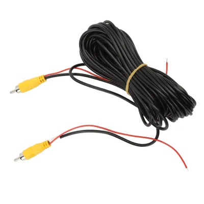 Image de Câble audio-vidéo RCA,Câble vidéo RCA,Câble composite,Câble RCA mâle,Câble d'extension pour caméra de recul,Câble vidéo RCA jaune