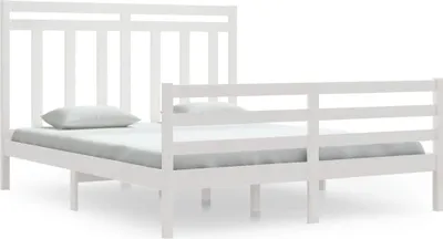 Obrázok produktu pre vidaXL Posteľ z masívneho dreva biela 160x200 cm