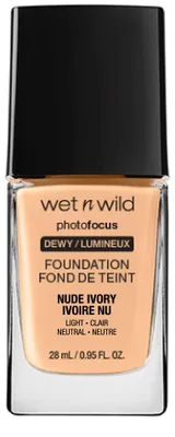 Produktbild von wet n wild Photo Focus Foundation DEWY, Flasche, Flüssigkeit, trockene Haut, normale Haut, Feuchtigkeitsspendend, Mittel, Neutral