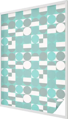 Produktbild von Buntglas Fensterfolie – 146x100 cm – Stained-Glass Design – blickdichte dekorative Sichtschutzfolie – selbstklebend, UV-Schutz – Geometrische Formen