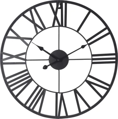 Immagine prodotto di H&S Collection Orologio da parete a numeri romani nero