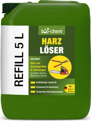 Produktbild von bio-chem Harzlöser 5 Liter Kanister - Schnellwirkender Harzentferner mit erstklassiger Lösekraft - Für Gartengeräte und Werkzeuge aller Art - Germany