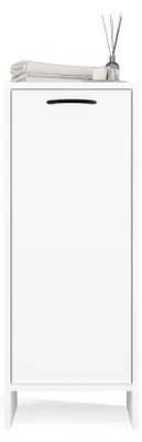 Image de Armoire De Salle De Bain Nina 1D Blanc Étagère 3 Étagères 1 Porte Pour Salle De Bain