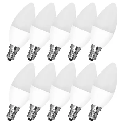 Obrázek produktu pro 10× LED žárovka MILK E14 C37 4W studená bílá
