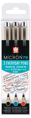 Zdjęcie produktu dla SAKURA POXSDKPN3A Fineliner Pigma Micron PN office zestaw 3 szt