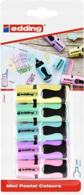 Produktbild von Edding Mini Textmarker Pastellfarben 5er Set