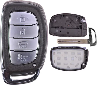Produktbild von Auto Schlüssel Gehäuse Smartkey 4 Tasten kompatibel mit Hyundai i20 i10 ix25 Tucson Santa Fe Accent