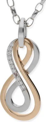 Produktbild von JuwelmaLux Anhänger Unendlichkeitszeichen Silber 925 roségold plattiert mit Zirkonia JL20-02-0133